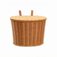 Rear Bike Basket with Lid Rear Rack Basket Woven