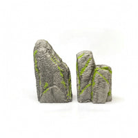 2 Pieces Foam Boulder Irregular Faux Stone Realistic Artificial Rock for Photographers, Florists, Plant Decoration, Soft Furnishing Displays