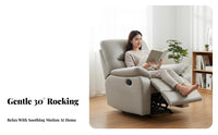 Upholstered Recliner Padded Cushioning Pushrear Recliner Modern Design Easy Assembly for Adults, Bedroom, study corner, Office