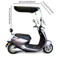 Electric Scooter Rain Cover, Waterproof Sun Shield, Sunblock Protection, sturdyDuty Windshield Cover, Universal Fit, Easy Installation