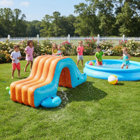 Easy to Inflate Inflatable Swimming Pool Slide for Babies, Backyard