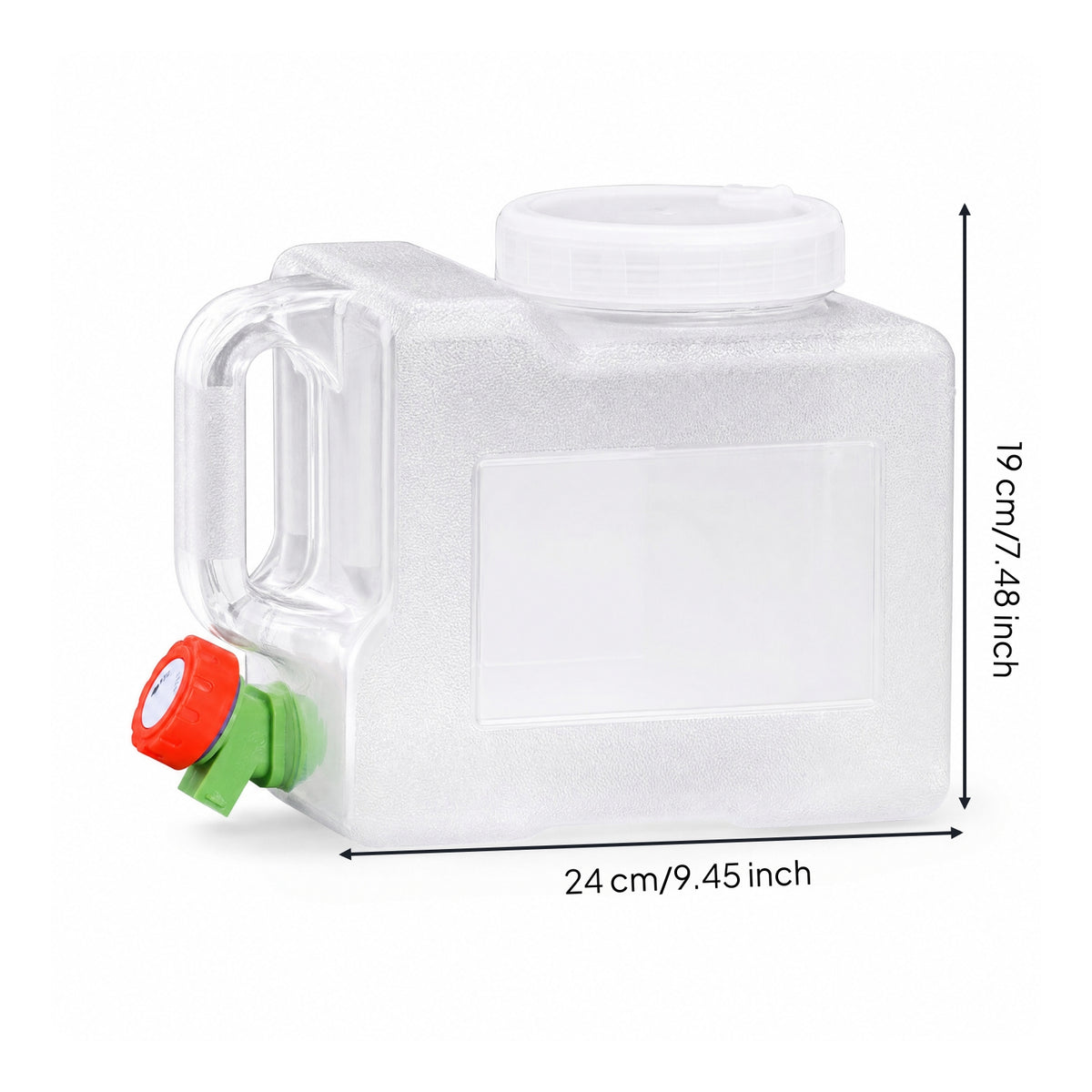 Water Container with Spigot Clear Water Jug with Spigot Compact for Campers, Journeyers