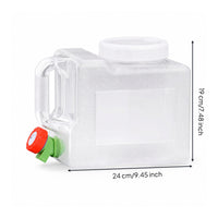 Water Container with Spigot Clear Water Jug with Spigot Compact for Campers, Journeyers