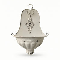 Half-Round Wall Planter Distressed French-Style Wall Planter Ornate for Patio