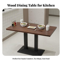 Rectangular 4-Person Canteen Unit Easy to Clean Commercial Furniture long-lasting Build Waterproof Surface for Restaurant Owners