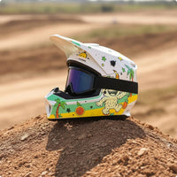 Comfortable Motocross Helmet with Visor | Ventilated, Downhill Helmet with visor, for Trail Riding