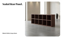 Multi-Functional Double-Sided Cubby storage shelving unit cubby layout Layout Low height Console Cabinet Openrear design Room Partition sturdy Duty for Apartment Dwellers, Interior Design aficionados, Homeowners, Entryway, Study, Bedroom