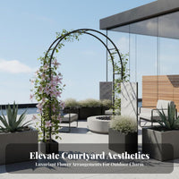 Planter Box with Trellis Metal Outdoor Raised Planter Container Rust-resistant Frame Vertical Garden Feature Sturdy Structure Suitable for Gardeners Courtyard Balcony Commercial Entrance Homeowners