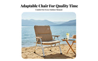 Padded Folding Armchair Compact Lightweight Collapsible Seat for Camping, Adults