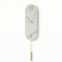 Modern Pendulum Wall Clock Silent Decorative Wall Clock with Pendulum Metal for Living Room