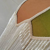 Velvet Tassel Lamp Shade French Vintage Home Decor Elegant for Living Room