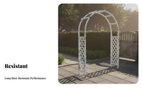 Rustproof Aluminum Alloy Arbor Metal Garden Arch Powder Coated Finish Garden Archway Heavy Duty for Homeowners, DIY Enthusiasts, Event Planners, Outdoor, Backyard, Patio