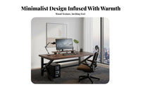 Versatile Use Rectangular Desk with Metal Legs Minimalist Design Rectangular Metal Leg Desk Sturdy Construction Writing Table Ample Workspace for Students, Home Office Workers, Parents, Bedroom, Study Room