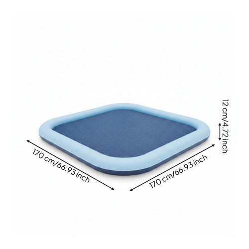 Splash Pad with Sprinkler Easy-Topet Cleaning Splash Pad Water Play Mat with Sprinkler Outdoor Safe for Pets, Backyard, Lawn