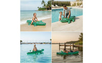 Crocodile Floating Pool Inflatable Stable Crocodile Pool Toy Inflatable Inflatable with Handles Soft Elastic for Children, Beach