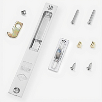 Sliding Pane Security Lock, Aluminum Alloy Hook Latch with security-theftTheft Function, Easy to Install, for Home Patio Door, Pane