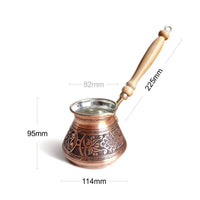 Turkish Coffee Pot Vintage Design Handmade Copper Cezve Traditional Design