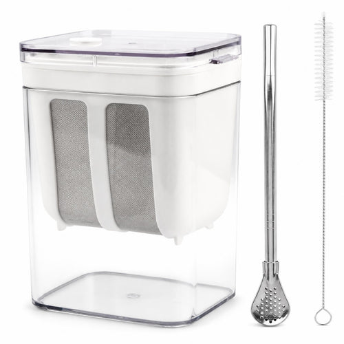 Rounded Corners Clear Yogurt Strainer Easy to Clean Yogurt Strainer Container