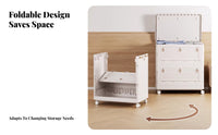 Foldable Wheeled Container ToolTool-Less Assembly for Closet, Under Bed, Students