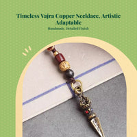 Sturdy Copper Vajra Trinket, Tibetan Locket Keychain, Handmade Religious Trinket, Vintage Pestle Necklace, Feng Shui Decoration
