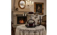 Decorative Rotary Rotary Mechanism Telephone Gift Choice Vintage Rotary Telephone Plug and Play Retro Desk Phone No Battery Needed for Hotel Lobby, Gallery