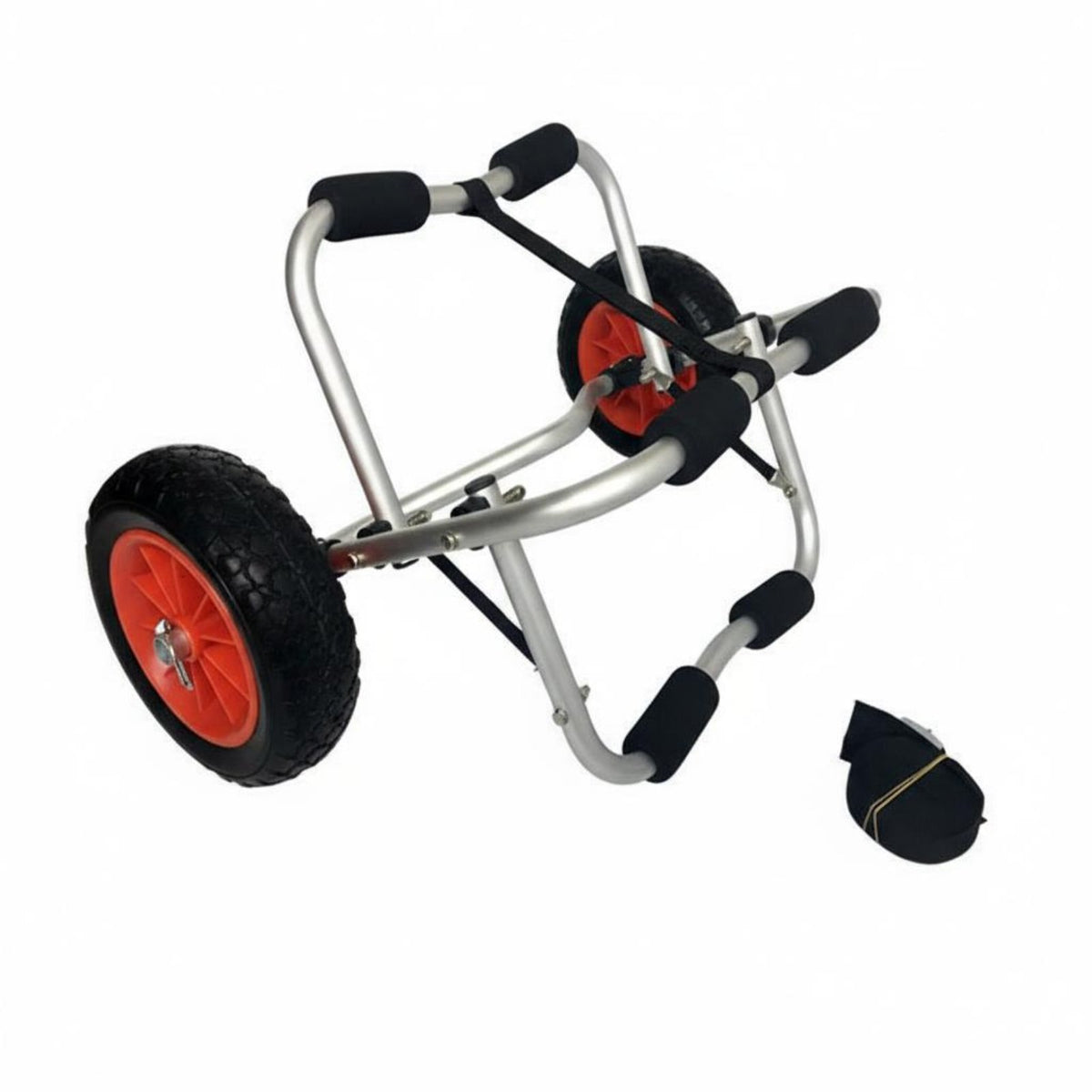 Foldable Kayak Cart 75kg Load Capacity Kayak Cart Foldable Boat Trolley Includes Fastening Strap Small Boat Trolley for Docks