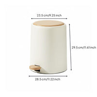 Foot Pedal Bin Compact Size Pedal Trash Can Silent Lidded Trash Can Bedroom