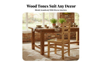 Rustic Ladder Back Chair Modern Farmhouse Design Armless Ladderback Chair