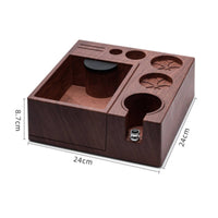 Abs Coffee Press Stand Portafilter Holder Espresso Station Tamping Base Knock Box Adjustable Slot Removable Sleeve Easy Cleaning Suitable for Barista Home Kitchen