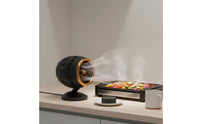 Compact Design Desktop Range Hood Installation-No-Installation-Needed Tabletop Smoke Absorber Strong Suction Desktop Kitchen Exhaust Fan Replaceable Filter for Apartment Dwellers, Students, Hot Pot, Indoor Grilling, Small Kitchens