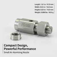 Two-Fluid Gas-Water Mixing Spray Tip, Stainless Steel Fine Mist Misting Nozzle, Low Air Consumption  - Image 6