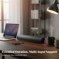 Sleek Bluetooth Speaker Plug and Play Computer Peripheral Built-in Microphone