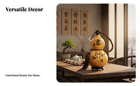 Chinese Hulu Gourd Bottle Multi-Functional Chinese Beverage Gourd Traditional Hu Lu Bottle Handmade Traditional Decorative