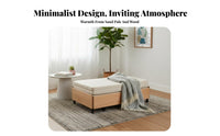 sturdy Wood Frame Armless Pull-extendable Daybed two-in-oneUse Pull-extendable Loveseat Bed Space-Saving Design Sleeper Sofa Minimalist design for Apartment Dwellers, Overnight Guests, Homeowners, Guest Room, Home Office