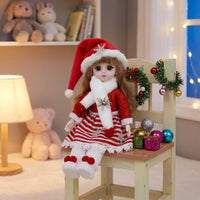Santa Claus Gift Doll 30cm Christmas Princess Dress-Up Doll For Girls Kids Toy