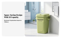 Lidded Trash Can with Lid | Wide Mouth Opening, Thickened Body, Garbage Bin with Lid, for Kitchen