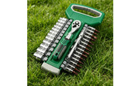 1/4-Inch Drive Socket Wrench Set with Bent Handle 72-Tooth Socket Wrench Set with Storage Case Reversible Quick Release for DIYers, Homeowners, Cyclists, Home Repair, Garage, Two-Wheeler Maintenance