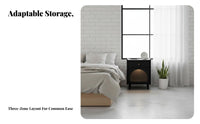 Single-Drawer End Table with Open Shelf Sturdy Construction Nightstand