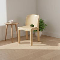 Modern Design Molded Plastic Chair Lightweight Molded Backrest Chair Stackable for Cafe, Dessert Shop