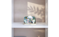 mini Suitcase Display Box with Handle Striped Miniature Display Box Preserving Miniature Case for Interior Decoration