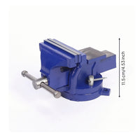 Bench Vise with Swivel Bench-Mounted Vise Manual Tool for Home Craftspeople