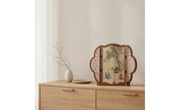 Traditional Chinese Desktop Decorative Screen Asian-Inspired Tabletop Folding Screen Oriental Panel Divider Miniature for Home Decorators, Collectors, Entryway, Bookshelf