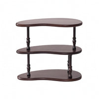3-Tier Shelf Compact Curved Shelf Decorative for Living Room, Collectors