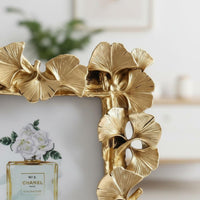Gold Ginkgo Foliage Photo Frame Light Luxury 4x6 Decorative Photo Stand