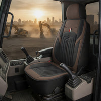 Excavator Seat Cover Linen Construction Machinery Seat Cover Heavy Duty Adjustable Straps