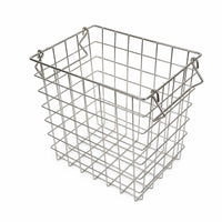 Wire Basket with Handle Portable Organizer Easy to Clean for Closet, Bathroom