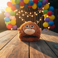 Photo Prop Monkey Head Hat PP Cotton Filled Soft Monkey Mask Cartoon Orangutan Head Cover for Party, Performance