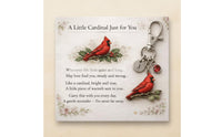Red Bird Figure Keychain Sentimental Gift Key Loop Memorial Charm for Women, Loved Ones