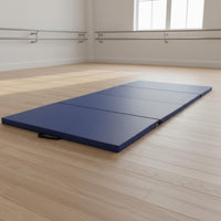 Foldable Design 4-Panel Tumbling Mat Non-Slip Surface Folding Gymnastics Mat Wear-Resistant Portable Exercise Pad Shock Absorbent for Home, Gym