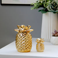Creative European Gold Ceramic Pineapple Ornament Tabletop Decor